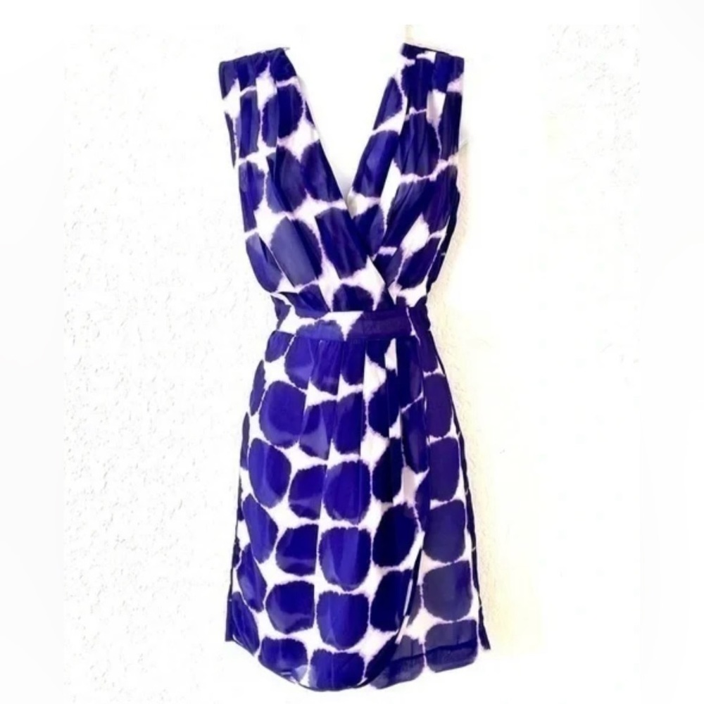 Banana Republic abstract tie dye faux wrap dress-size 10